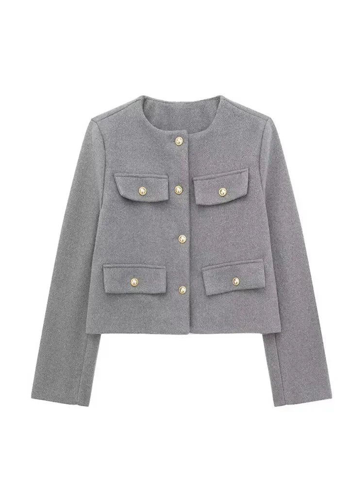 Veste en Tweed Classique pour Femme