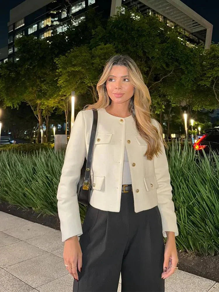 Veste en Tweed Classique pour Femme