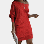 Robe Off Shoulder à Paillettes pour Femmes