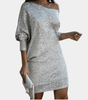 Robe Off Shoulder à Paillettes pour Femmes