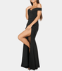 Robe Décolletée Fente Latérale pour Femmes