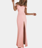 Robe Décolletée Fente Latérale pour Femmes