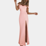 Robe Décolletée Fente Latérale pour Femmes