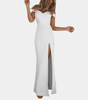 Robe Décolletée Fente Latérale pour Femmes