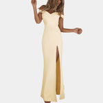 Robe Décolletée Fente Latérale pour Femmes