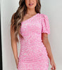 Robe Mini Moulante à Une Épaule Pailletée pour Femmes