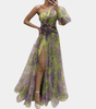 Robe Imprimé Floral Épaules Dénudées pour Femmes