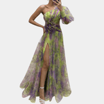 Robe Imprimé Floral Épaules Dénudées pour Femmes