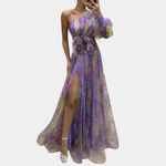 Robe Imprimé Floral Épaules Dénudées pour Femmes