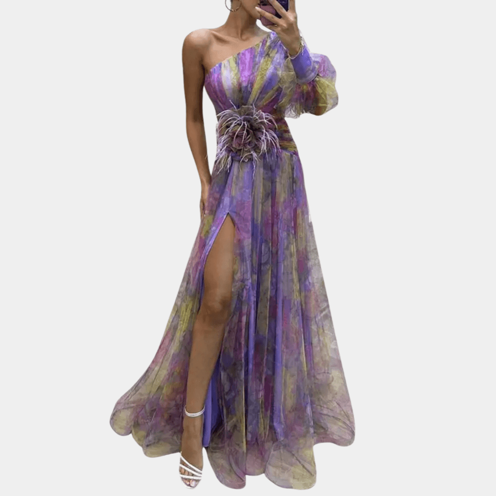 Robe Imprimé Floral Épaules Dénudées pour Femmes