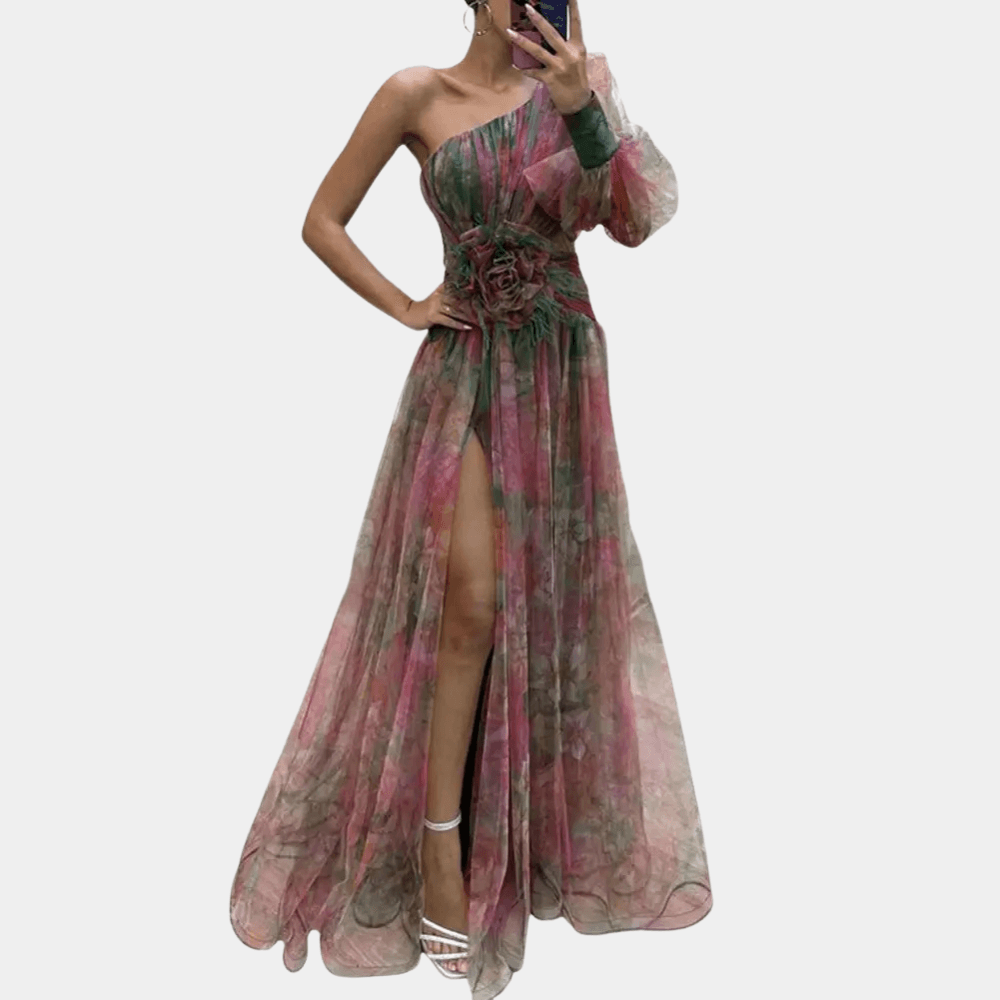 Robe Imprimé Floral Épaules Dénudées pour Femmes