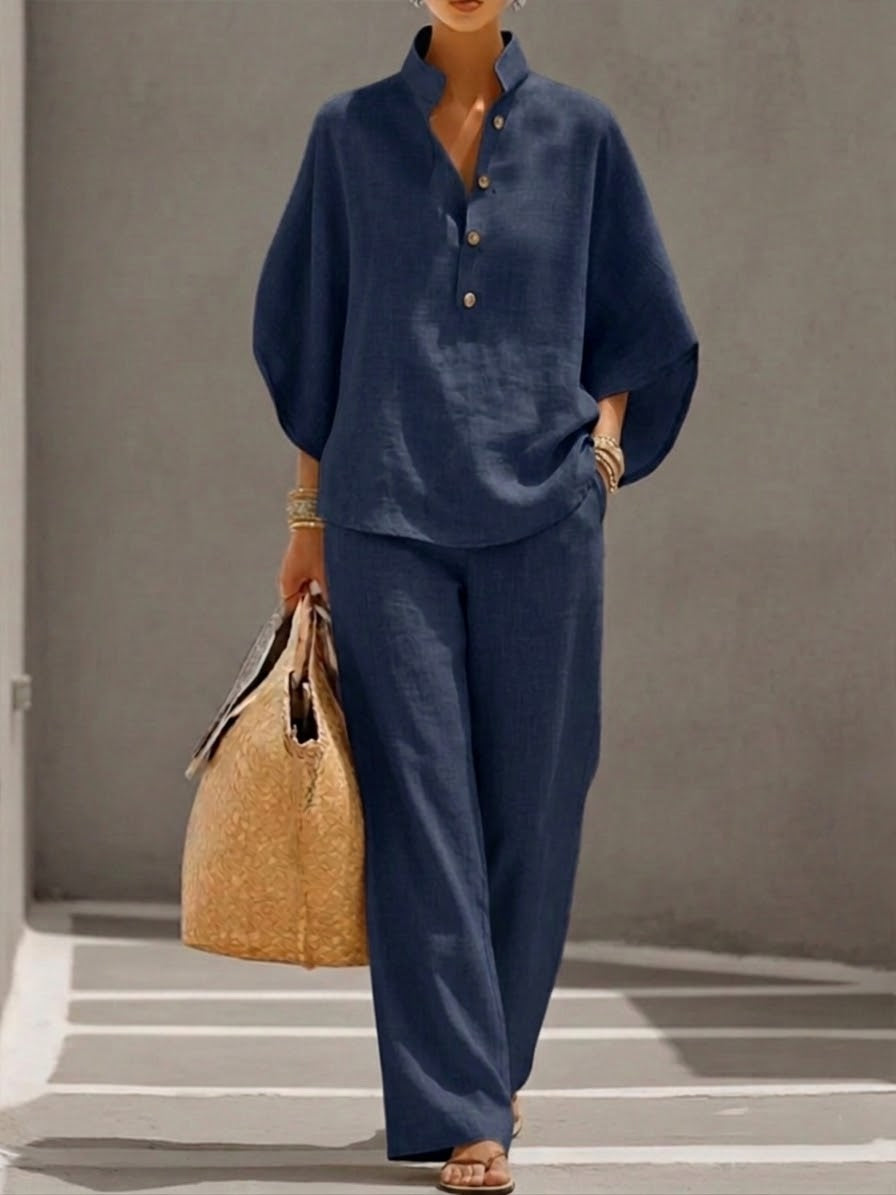 Ensemble Décontracté pour Femme avec Pantalon Large | Idéal pour l'Été
