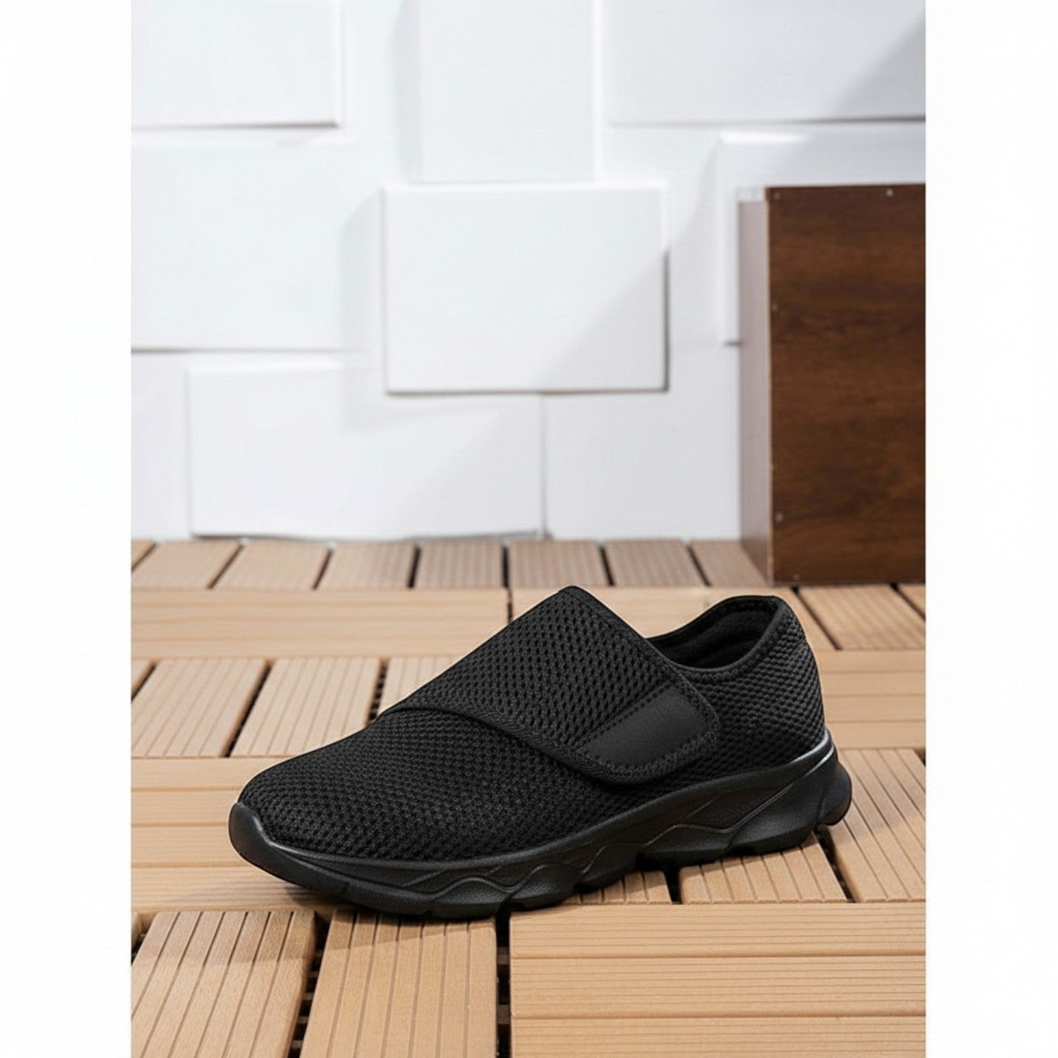 Basket Confort pour Pieds Larges en Maille Respirante pour Femme