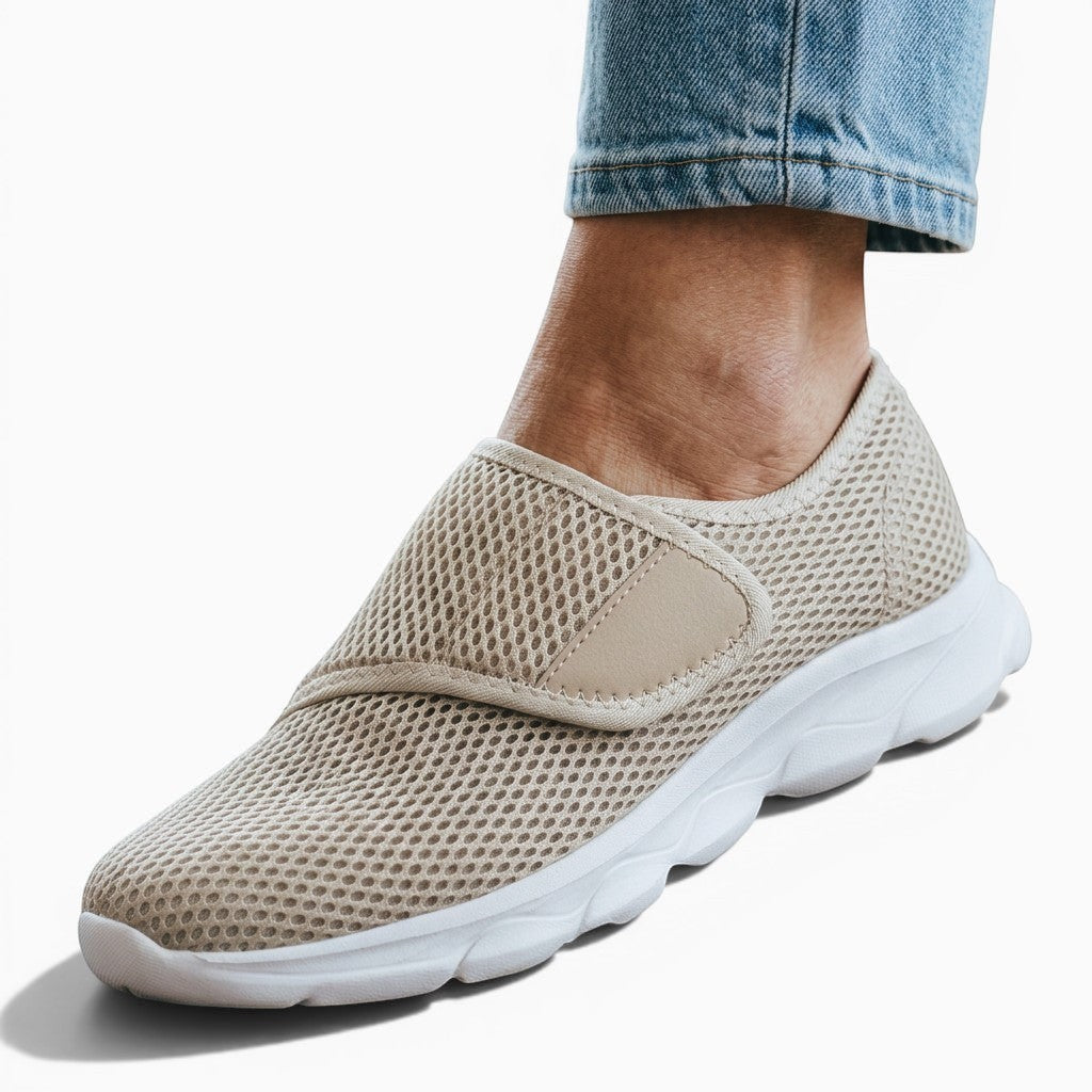 Basket Confort pour Pieds Larges en Maille Respirante pour Femme