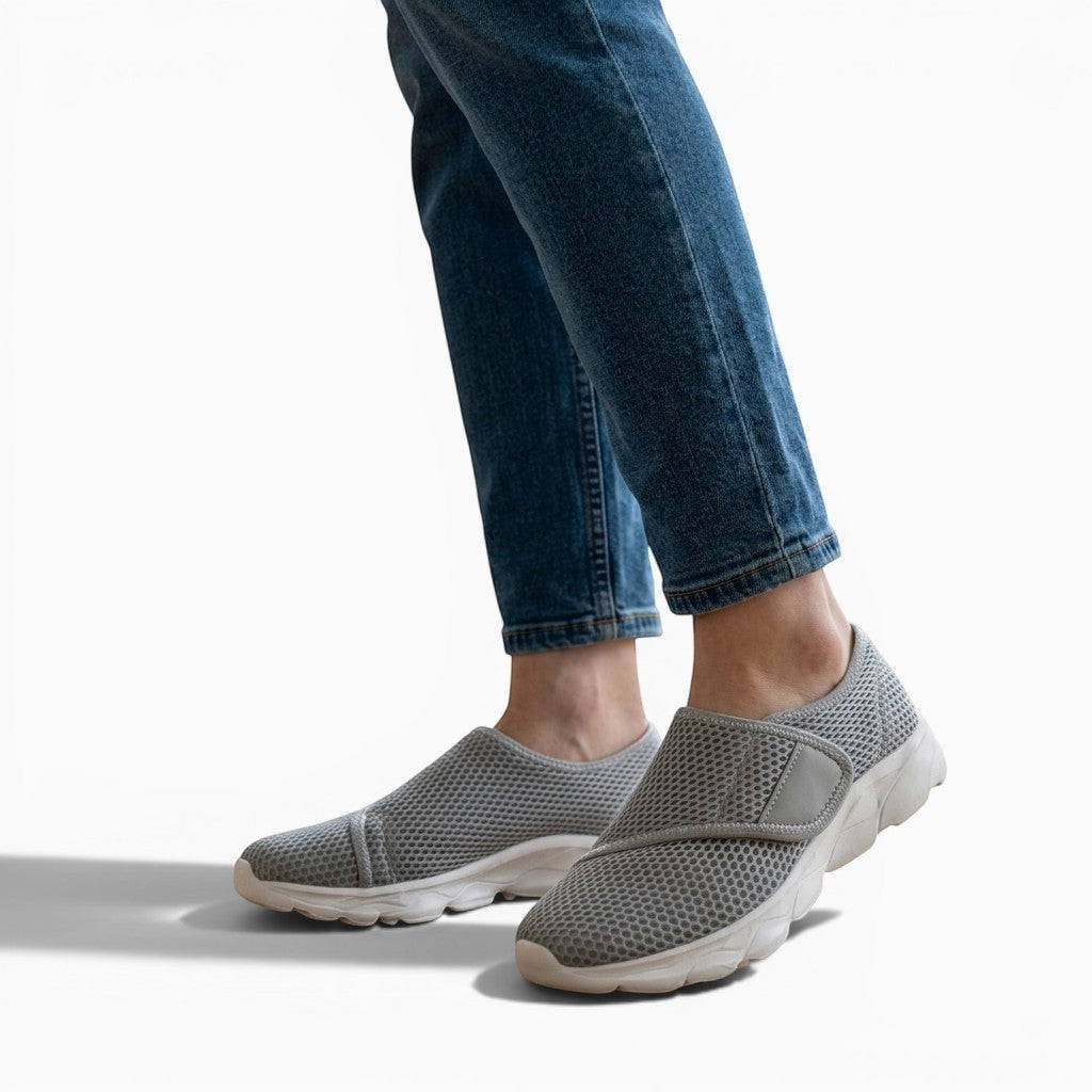 Basket Confort pour Pieds Larges en Maille Respirante pour Femme