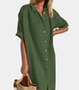 Robe Chemise à Manches Courtes pour Femmes