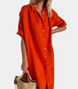 Robe Chemise à Manches Courtes pour Femmes