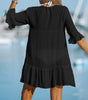 Robe Chemise Légère avec Volants pour Femmes