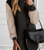 Robe Mini Éléguante à Manches Puff pour Femmes