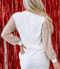 Robe Mini Éléguante à Manches Puff pour Femmes