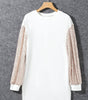 Robe Mini Éléguante à Manches Puff pour Femmes