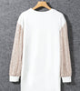 Robe Mini Éléguante à Manches Puff pour Femmes