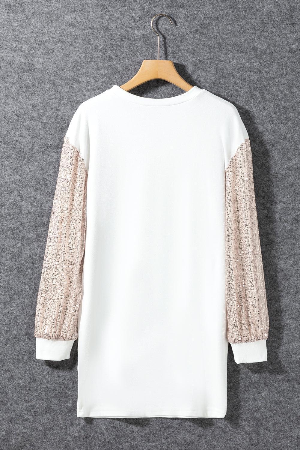 Robe Mini Éléguante à Manches Puff pour Femmes