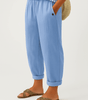 Pantalon à Jambe Large Taille Élastique en Lin pour Femme - Emilia Lane