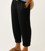 Pantalon à Jambe Large Taille Élastique en Lin pour Femme - Emilia Lane
