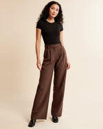 Pantalon à Jambes Larges et Taille Haute pour Femmes - Emilia Lane