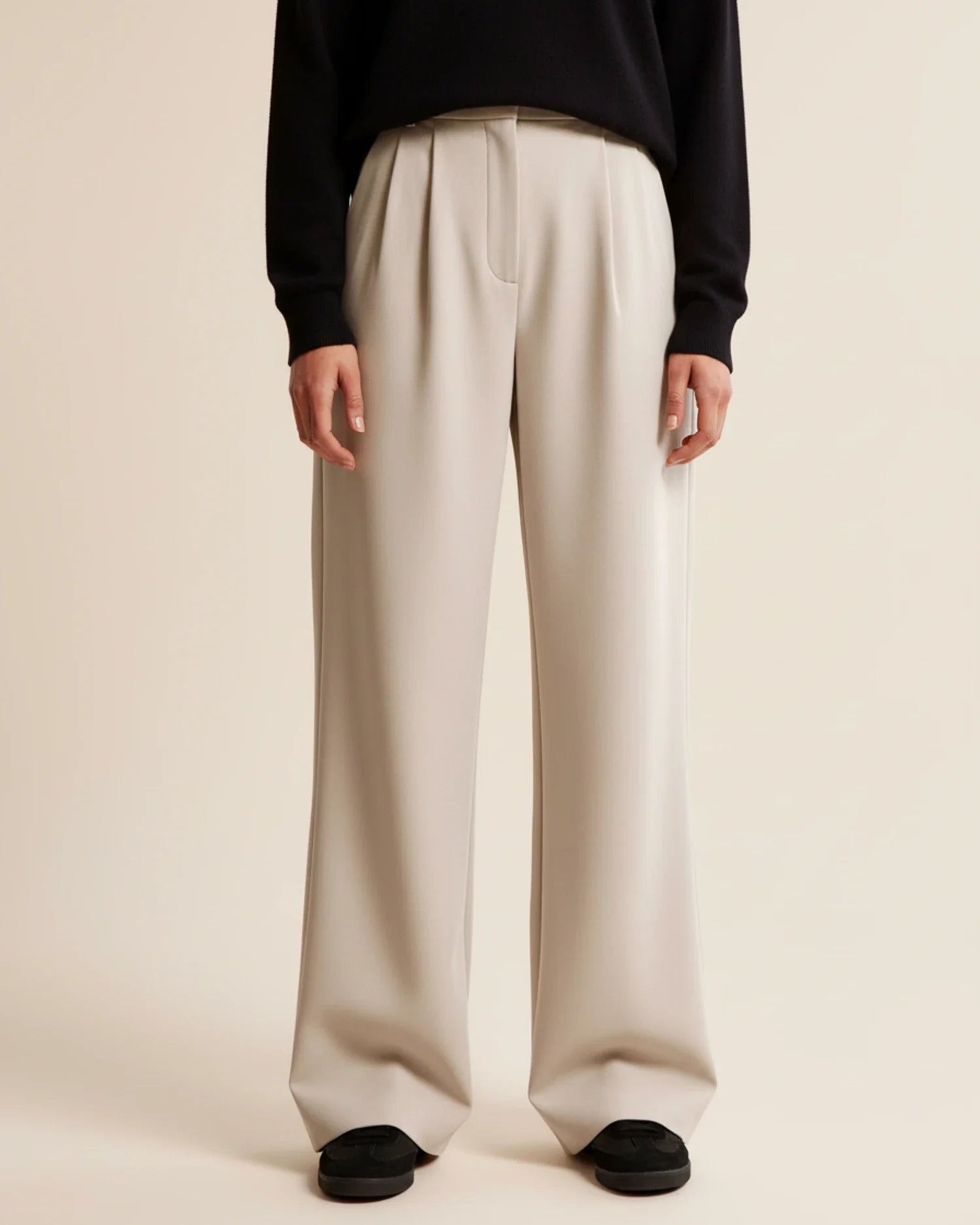 Pantalon à Jambes Larges et Taille Haute pour Femmes - Emilia Lane