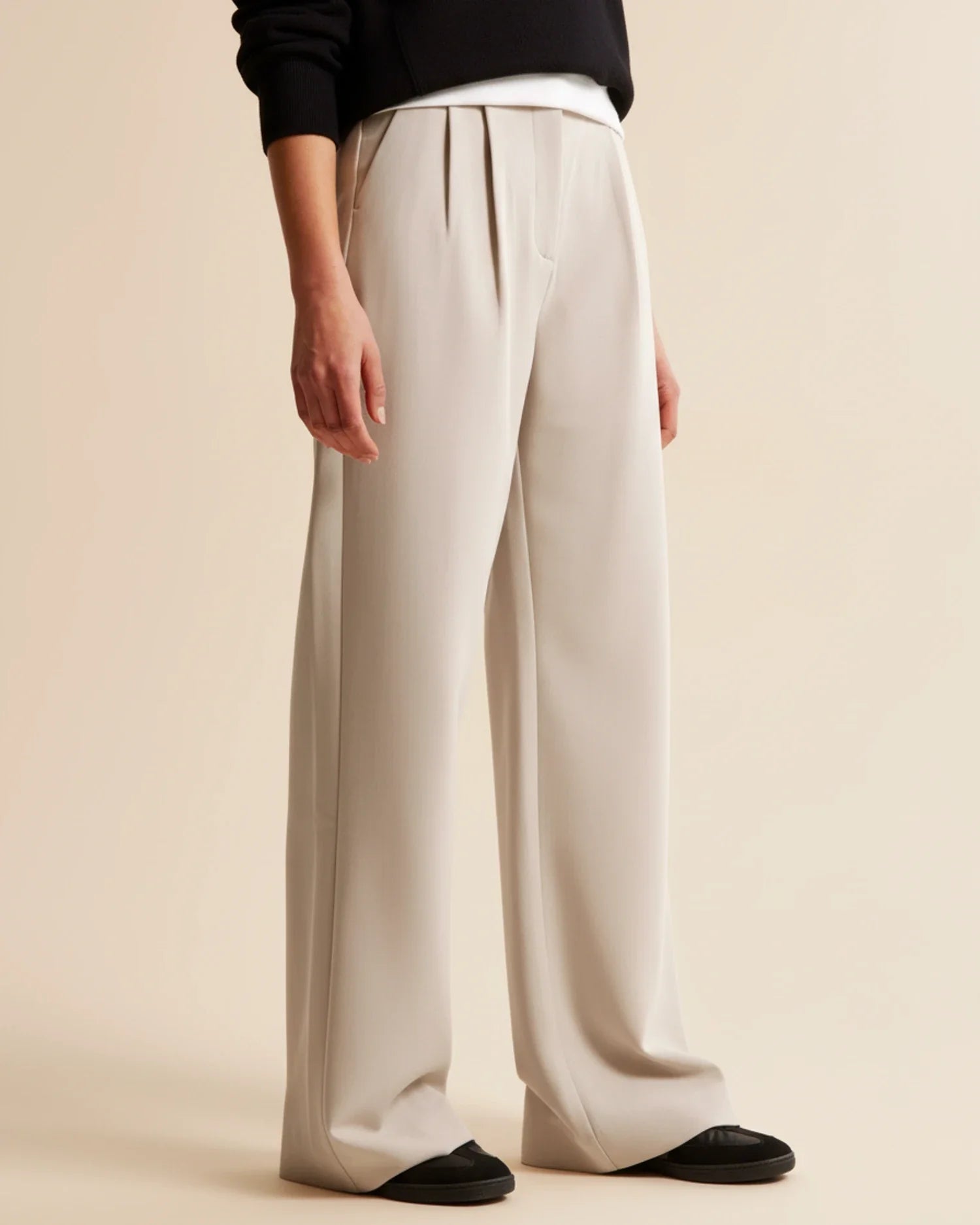 Pantalon à Jambes Larges et Taille Haute pour Femmes - Emilia Lane
