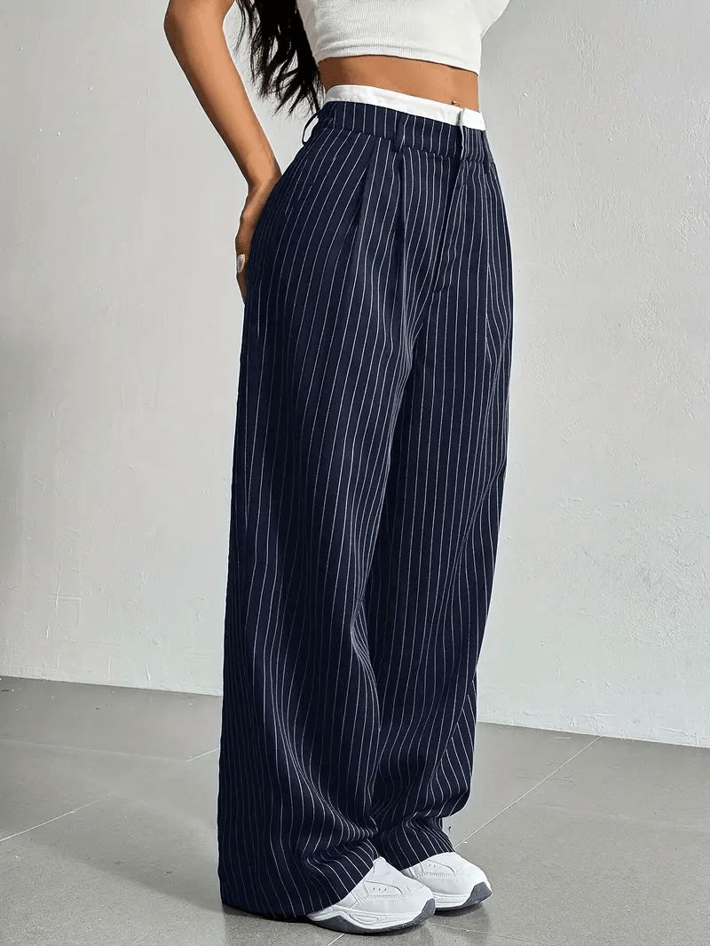 Pantalon Ample à Rayures pour Femmes - Emilia Lane