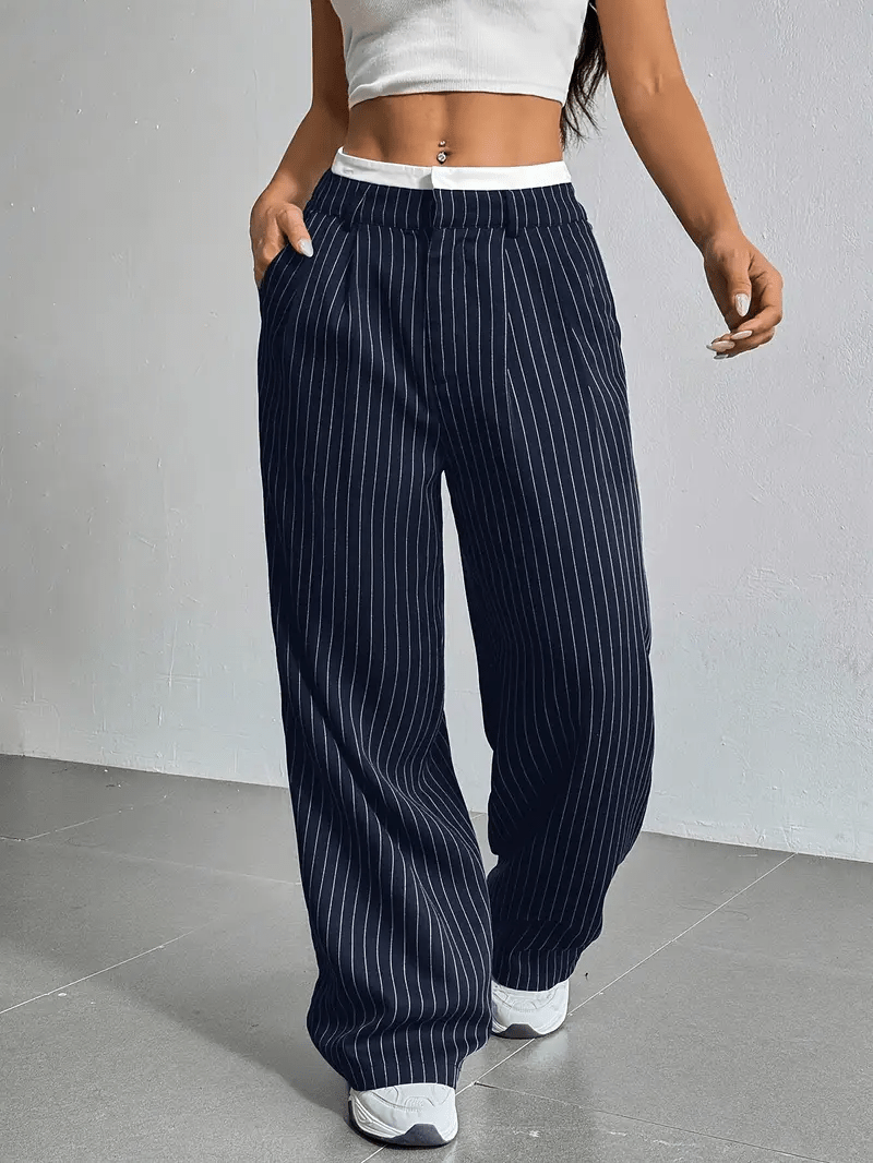 Pantalon Ample à Rayures pour Femmes - Emilia Lane