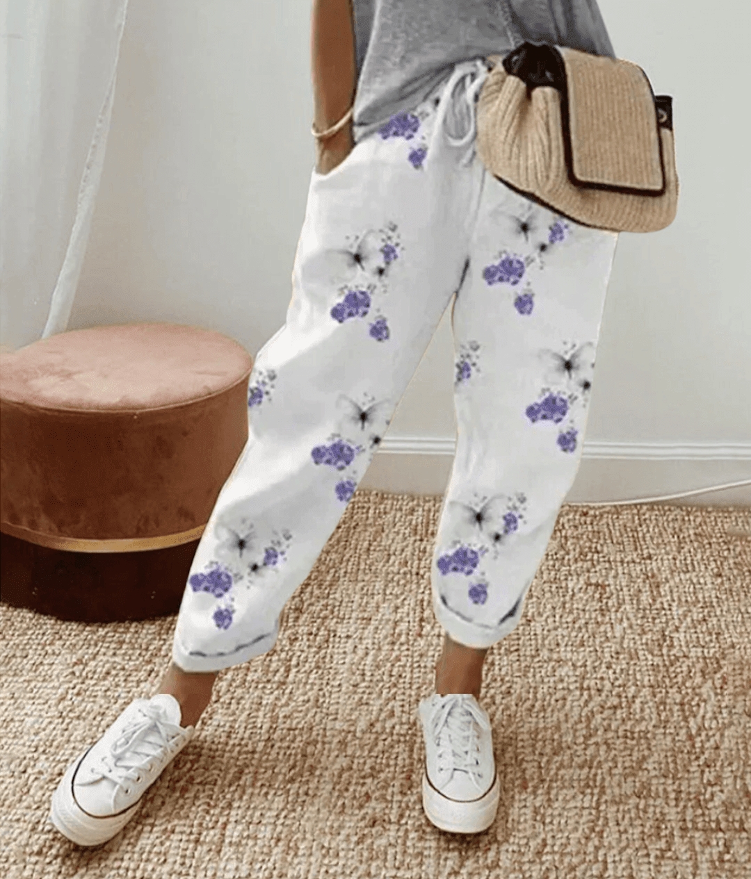 Pantalon décontracté en coton pour femmes - Emilia Lane