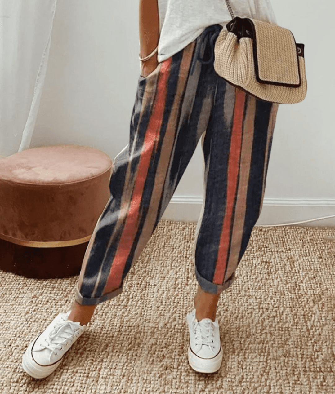 Pantalon décontracté en coton pour femmes - Emilia Lane