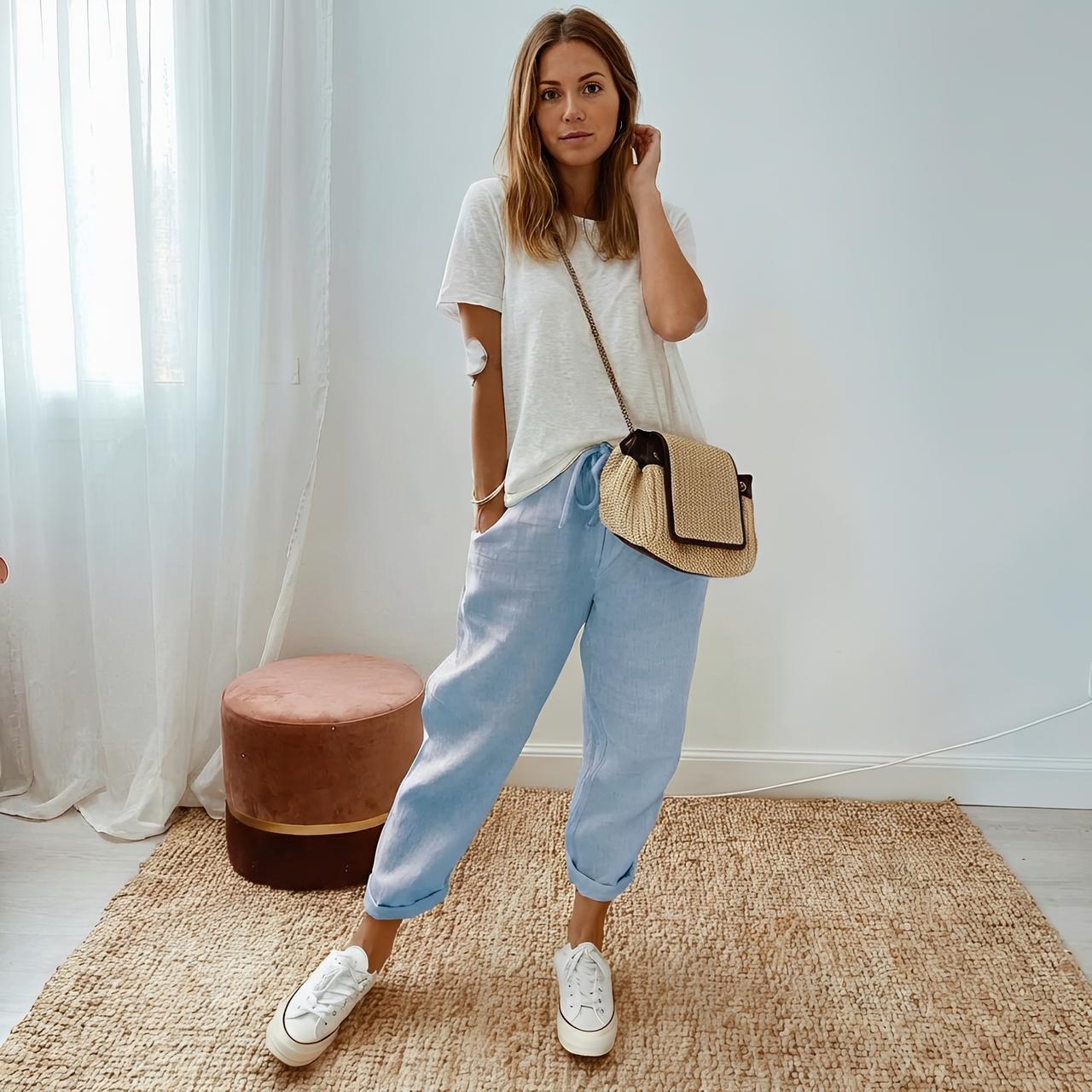 Pantalon Décontracté en Lin pour Femme | Idéal pour l'Été
