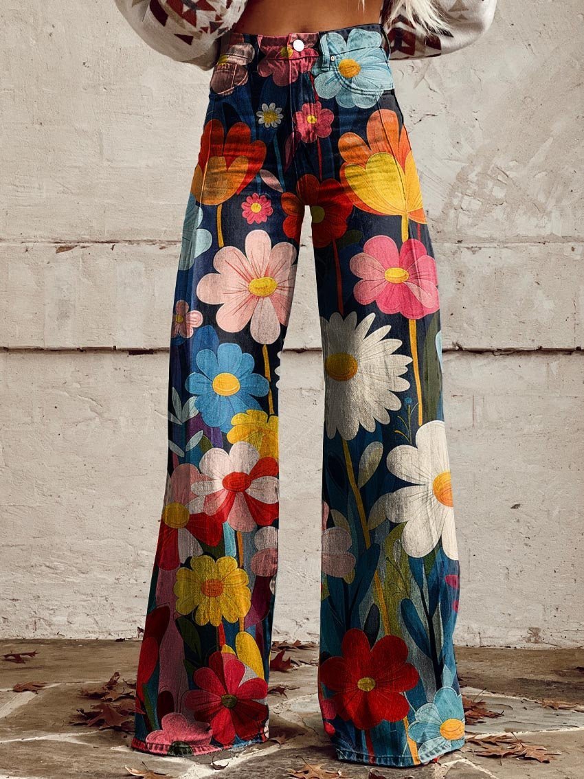 Pantalon Large Imprimé Floral pour Femmes - Emilia Lane