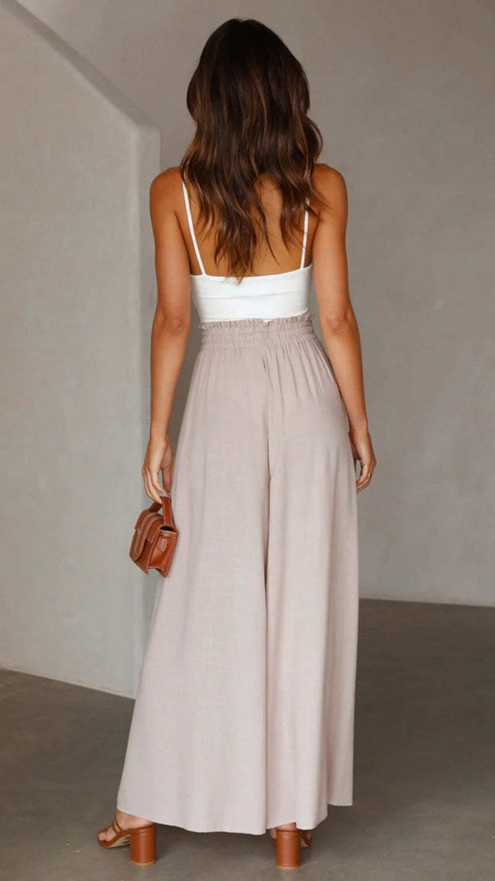 Pantalon Large Taille Haute en Tencel pour Femmes - Emilia Lane