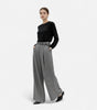 Pantalon Large Taille Haute en Tweed pour Femmes - Emilia Lane
