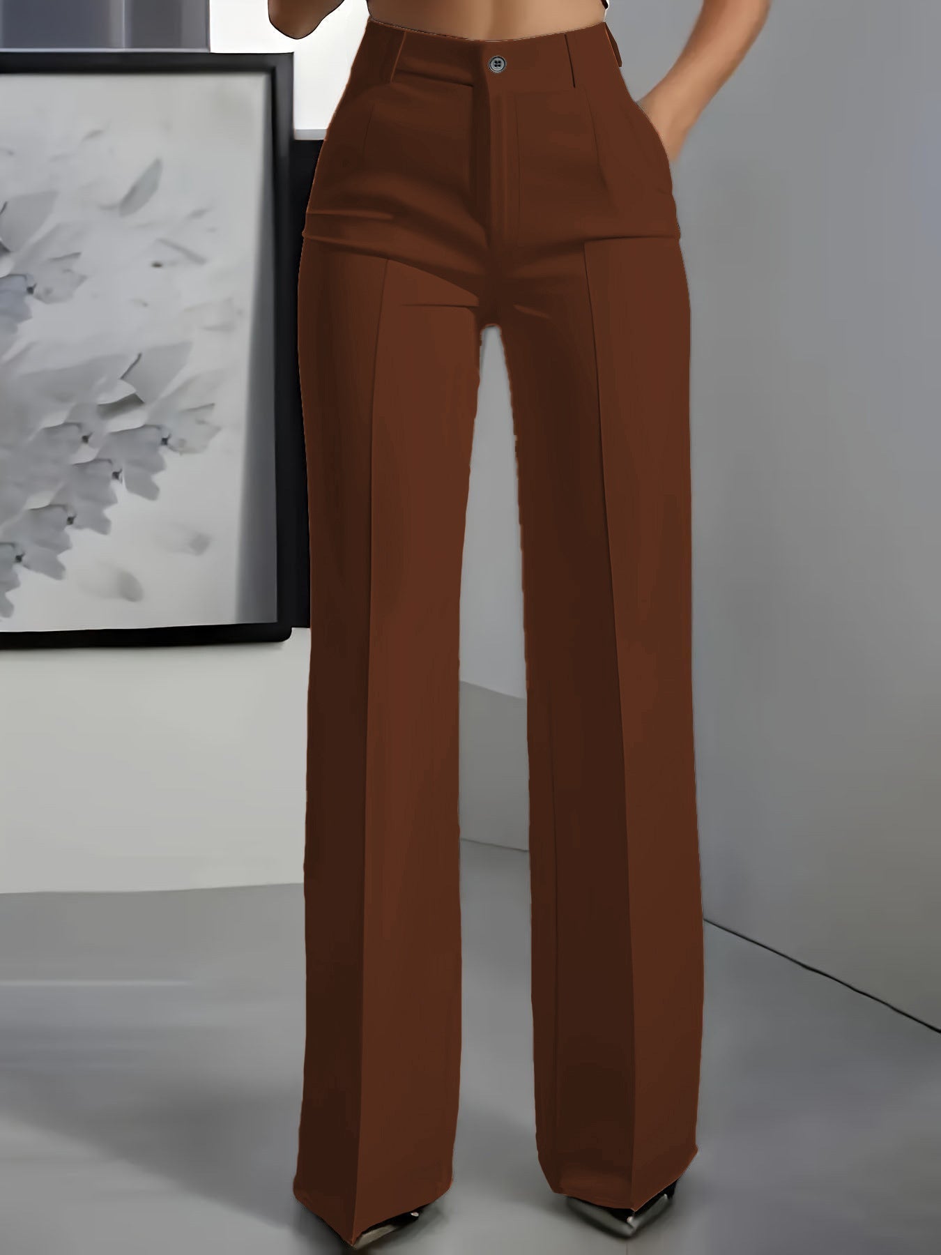 Pantalon Large Taille Haute pour Femme - Emilia Lane