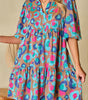 Robe Imprimé Léopard avec Volants pour Femmes
