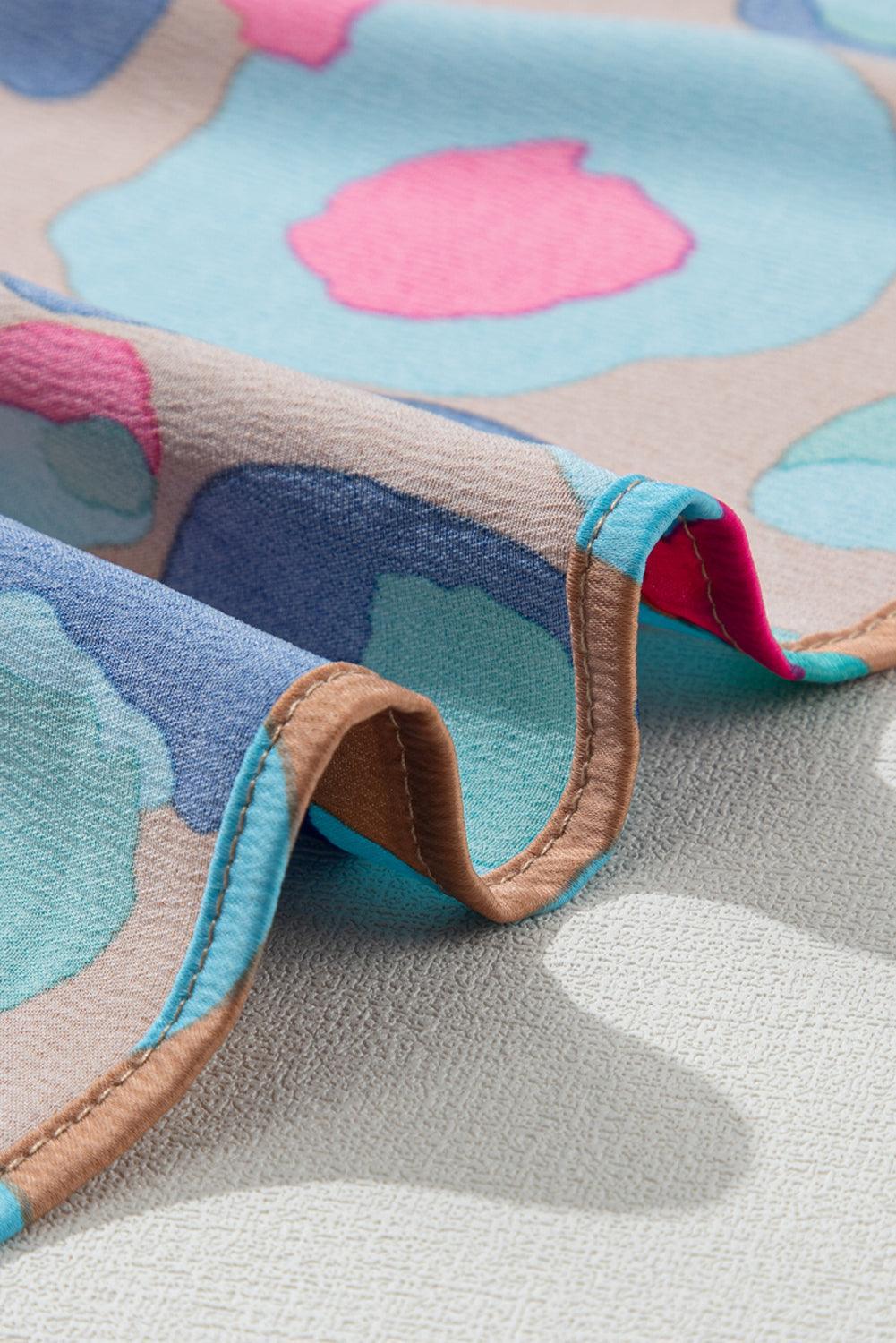 Robe Imprimé Léopard avec Volants pour Femmes