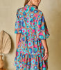 Robe Imprimé Léopard avec Volants pour Femmes