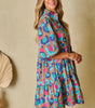 Robe Imprimé Léopard avec Volants pour Femmes