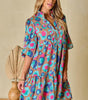 Robe Imprimé Léopard avec Volants pour Femmes