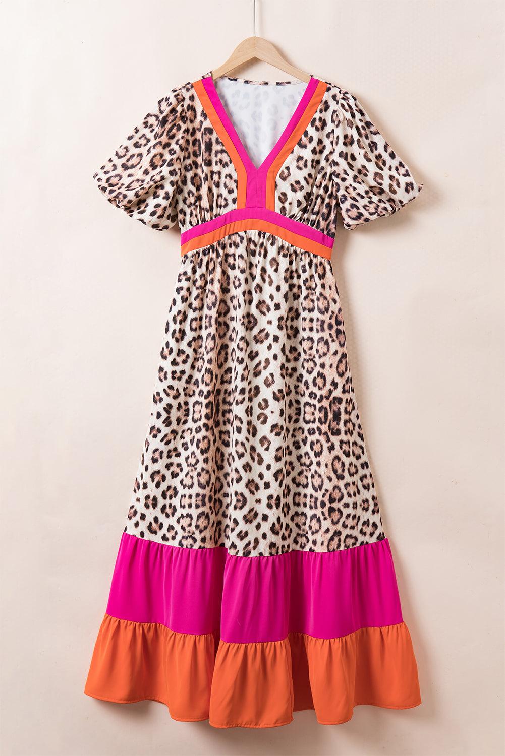 Robe Maxi Imprimé Léopard pour Femmes