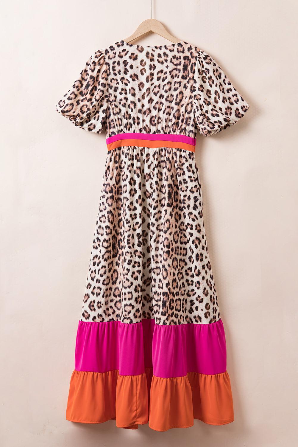Robe Maxi Imprimé Léopard pour Femmes