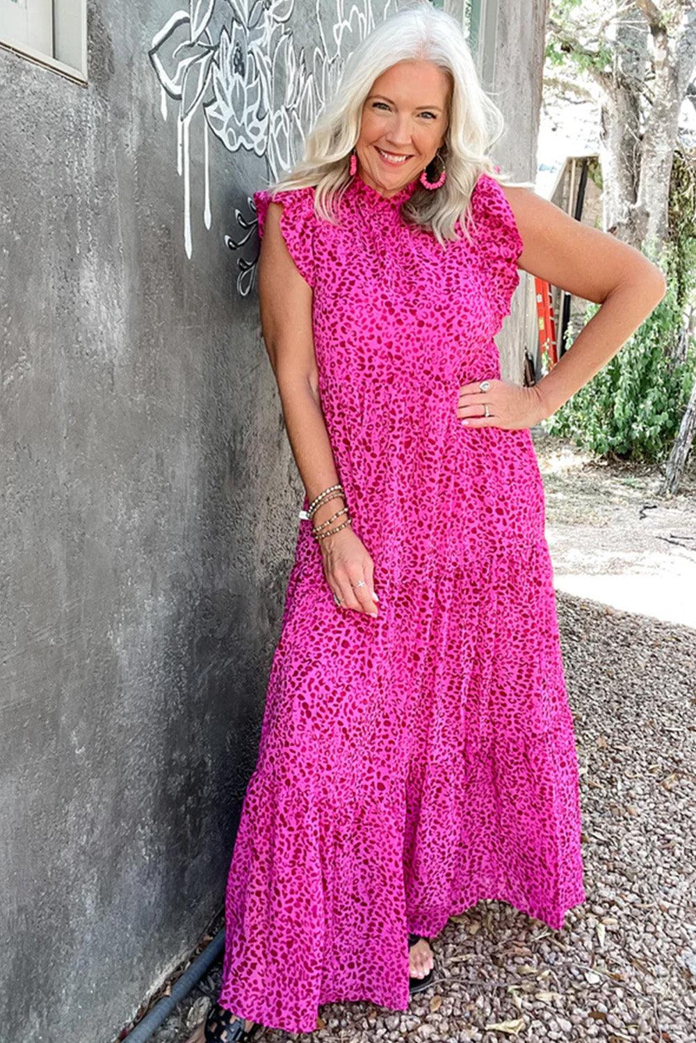 Robe Maxi Imprimé Panthère pour Femmes