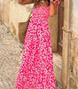 Robe Longue à Taille Haute Froncée pour Femmes